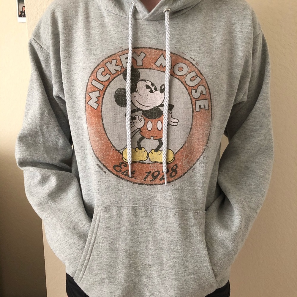 grey disney mickey mouse sweatshirt